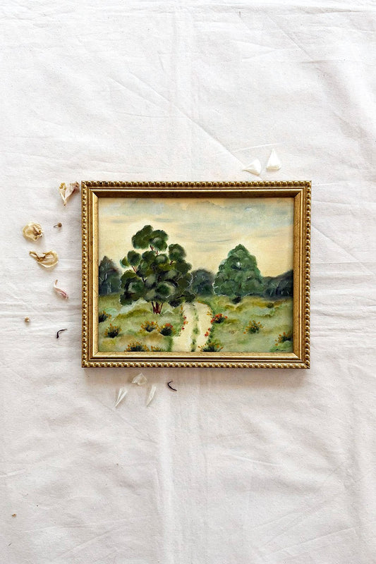 Soft Horizon - Original Framed Landscape Artwork (8x10)