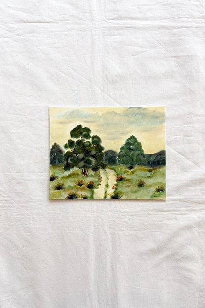 Soft Horizon - Original Framed Landscape Artwork (8x10)